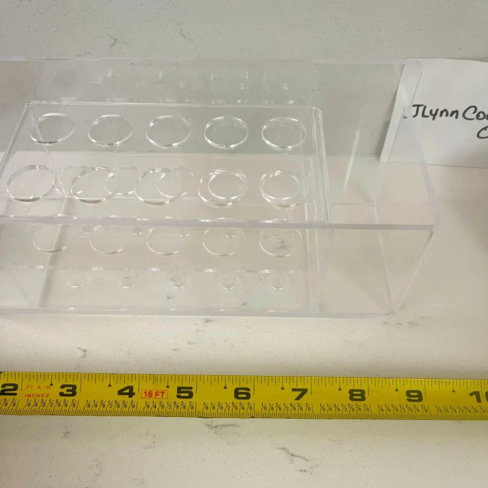 New Clear Makeup Brush Holder, Acrylic Cosmetic Brushes Storage with slots new